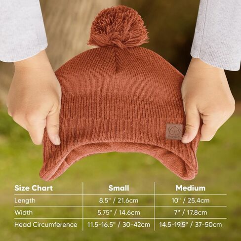 KeaBabies Baby Beanies, Winter Baby Hats for Boys, Girls (Gray, 0-6M) | Toddler Winter Hat, Stay Cozy & Warm with Earflap Muff & Pom, Soft & Stretchy Beanies for Infant, Newborn, Cute Colors in Saudi Arabia