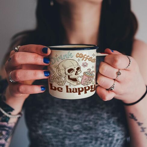 AFRITEE UV DTF Cup Wraps - 20 Sheets Boho Funny Skeleton Uvdtf Tumbler Wrap for 16 oz Glass Mugs, Retro Transfer Stickers Decals for DIY Coffee Cups Crafts Creative Gifts in Saudi Arabia