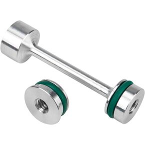 3mirrors Billet Aluminum Oil Diverter Barbell & Front Gallery Plug Compatible with GM LS Engines w/Viton O Ring for Sealing