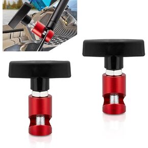 2 PCS Hood Holder, Tube Lift Support Clamp, Car Hood Prop Rod, Hood Strut Holder with up to Dia.3/8" (10mm), Undercover Tonneau Prop Rod Universal for Tailgates (Red)