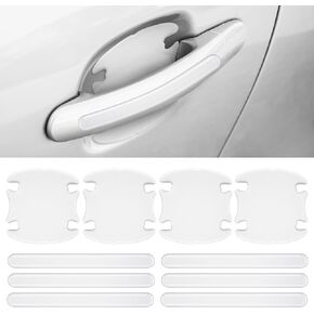 10pcs Clear Traceless Door Handle Paint Protection Film Car Door Handle Scratch Protector Car Door Bowl Protector, Car Door Paint Protection Film for Most Models