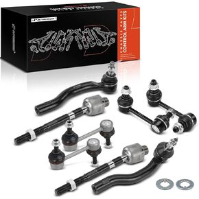 A-Premium Set of 8, Front & Rear Sway Bar Link, Front Inner Outer Tie Rod End, Compatible with Mazda CX-9 2007 2008 2009 2010 2011 2012 2013