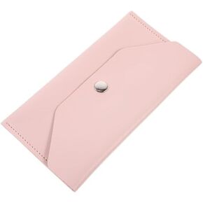 قطعة واحدة من محفظة المغلف الوردي من جلد البولي يوريثان، مغلف نقدي قابل لإعادة الاستخدام، محفظة لحامل النقود النقدية للنساء، اللوازم المكتبية، مظاريف البنك للنقود، مغلفات النقود والمصروفات، المنتجات المكتبية in Kuwait