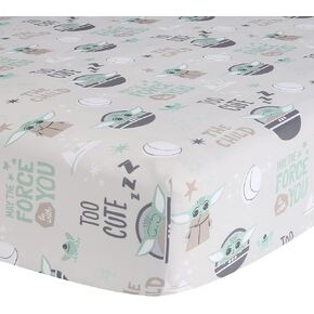 Lambs & Ivy Disney Baby Moonlight Mickey Mouse Fitted Crib Sheet - White