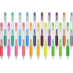 Gel Pens for Coloring Books, 20 Colored Gel Pens, 0.5mm Fine Point Colorful Journaling Supplies, Comfort Grip Quick Drying for Drawing, Markers, Doodling, Scrapbooks Journaling