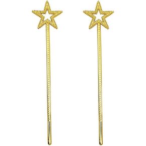 Star Wand,2 Pieces13 Inches Gold Fairy Princess Angel Wand Sticks for Girls Costume Birthday Party Wedding Halloween Christmas Cosplay