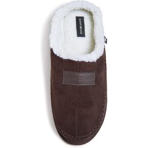 Lucky Brand Men's Memory Foam Slip On Clog Slippers, Indoor Outdoor Mens House Shoes, Warm Bedroom Clogs Slipper for Men