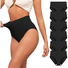 Seamless High Waisted Underwear for Women Tummy Control Panties Breathable Full Coverage Women's Briefs Multipack