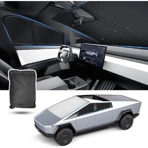 Tesla Cybertruck Window Privacy Sunshade,2 in1 Ice Crystal Car Reflective Visor for 2024-2025 Tesla Cybertruck All Window Front Windshield Side Window Interior Accessories Outdoor Camping