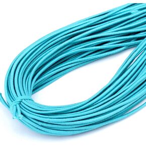 50 Yards 2mm High Elasticity Cord Round Beading Thread Strings Nylon Rope Elastic Band for DIY Masks Jewelry Making Gift Wrapping Hair Accessories Sewing Crafts Supplies (Chocolate)