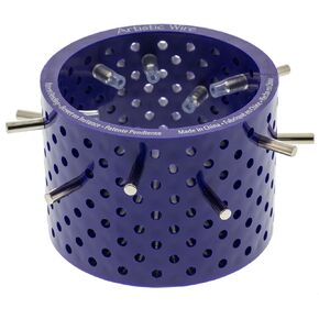 Artistic Wire 3D Bracelet Jig, with 20 Pegs 22 mm / 0.86 in, L x 4 mm / .15 in, O.D. and Holder Tubes
