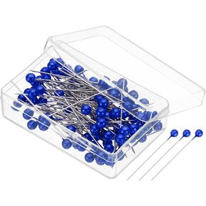 PATIKIL Sewing Pins, 600 Pcs 1.5 Inch Straight Pin with Plastic Pearlized Ball Head for Fabric, Decorative, Jewelry DIY, Craft and Sewing Project, Dark Purple