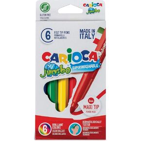 CARIOCA Jumbo Extra Fat - Multicoloured, Pack of 6