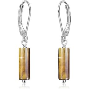 Turquoise/Black Onyx Earrings for Women Bar Leverback Earrings 925 Sterling Silver Turquoise/Black Onyx everback Dangle Earrings Turquoise/Black Onyx Jewelry for Prom Mother's Day in Kuwait