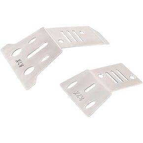 for Arrma 1/14 Mojave GROM RC Chassis Armor Guard Plate, Stainless Steel Front Rear Chassis Armor Protection Plate Skid Plate Upgrade Parts