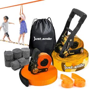 Slackline Kit Slakcline Longer 60ft with Tree Protectors Arm Trainer and Carry Bag,Slack Lines for Backyared for Kids and Adults in Kuwait