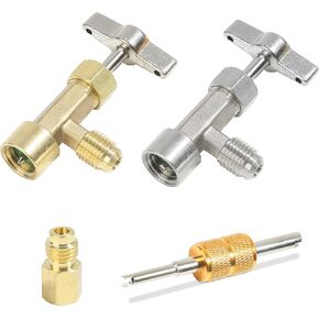 R134a Can Tap,AC Freon Can Tap Kit for Refilling Automotive Air Conditioning Systems,R134A Self-Sealing and Single Puncture Can Taps,Valve Core Removal Tool for Refilling Automotive Truck SUV