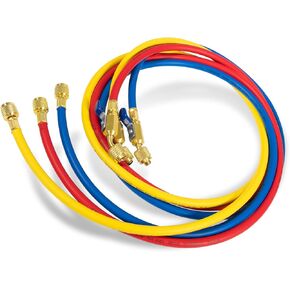 29986 Plus II 1/4" Hose with Compact Ball Valve Fit for R-410A,R-22, R-404A refrigerants (3 Pack）