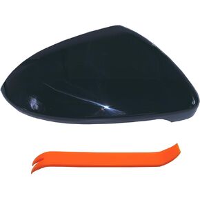 Right Passenger Side Mirror Cover Cap Compatible with VW Golf7 Golf 7 MK7 GTi Glossy Black