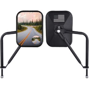 MKING Doors Off Mirror,Rear View Mirrors,Side Mirrors for Compatible With Jeep Wrangler 1996-2017 TJ JK,Easy-Install Quick Release Mirror Relocation Kit(Including installation accessories)