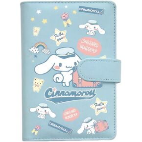 Diary with MagBuckle for Girls, A6 Lined Journal,Cute School Supplies Kawaii Anime Cartoon Stationery Gift With Stickers (Purple)