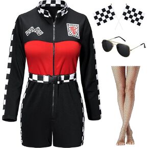 TOKYO REVENGERS Women Race Car Driver Jumpsuit Halloween Outfit Cosplay Costume With Accessories Set