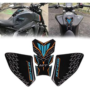 for MT-09 MT09 SP 2024 Anti-Slip Side Fuel Tank Sticker Waterproof Pad Rubber Sticker 3D Embossed Rubber Fuel Tank Pad Fuel Tank Knee Pad Sticker mt-09 mt-09sp 2021-2024 Motorcycle Accessories(Gray)