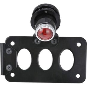 KATUR Black Motorcycle Tail Light Len Side Mount License Plate Light with Bracket Multifunctional Rear Light Fits Compatible with Har-Ley Honda Kawasaki BMW Yamaha Suzuki
