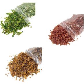 3 Pack Realistic Miniature Leaves Simulation Leaves for DIY Mini Model， Model Train Accessories， 1/12 Scale Diorama
