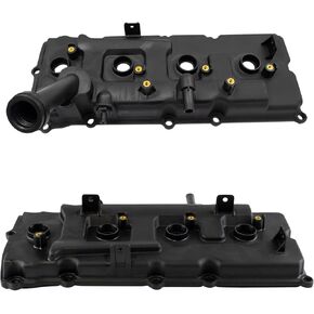 TRQ Engine Valve Cover with Gasket Set LH Driver & RH Passenger Sides for Nissan Armada Titan Pathfinder 5.8L