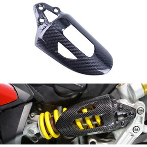 NT FAIRING Carbon Fiber Rear Shock Guard Protector Fit for Ducati 899 959 1199 1299 Panigale V2 Twill Weave 100% Real 3K Carbon