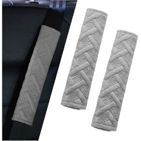 Mandark 2PCS Car Seat Belt Cover, Soft Comfortable Automotive Seatbelt Shoulder Harness Cushion Pads, Vehicle Safety Belt Shoulder Neck Mat Protector, Universal for RV, SUV, Truck (Black)