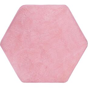Hexagon Rug Pad Mat ​for Kids Playhouse Play Tent Soft Coral Pink
