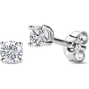 1 Carat Moissanite Earrings for Women 18k Gold Plated, 925 Sterling Silver Stud Earring Jewelry Gift for Men and Women