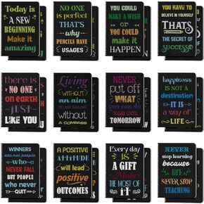 Koogel 24PCS Pocket Notebooks, Lined Inspirational Pocket Notepads Mini Notebooks Bulk 3.5 x 5 Inch Waterproof Notepads for School Office Home Travel