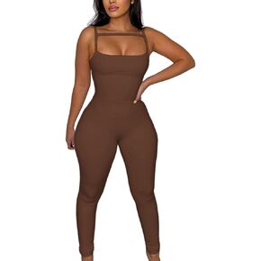 Women Spaghetti Strap Bodycon Tank One Piece Jumpsuits Rompers Playsuit