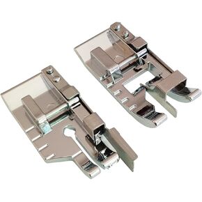 Pack of Stitch in Ditch Foot and 1/4''(Quarter Inch) Quilting Patchwork Sewing Machine Presser Foot with Edge Guide for All Low Shank Snap-On Singer, Brother, Babylock, Euro-Pro, Janome