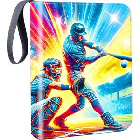 Zipper Card Binder for 900 Baseball Trading Cards, Premium 9-pockets Card Binder with Removable Sleeves, Gifts for Girls and Boys, Collectible Card Book Album for MTG, TCG, Sports Cards