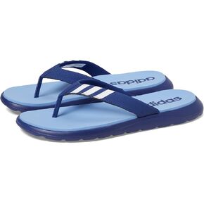 adidas Men's Comfort Flip Flop, Victory Blue/White/Blue Fusion, 12