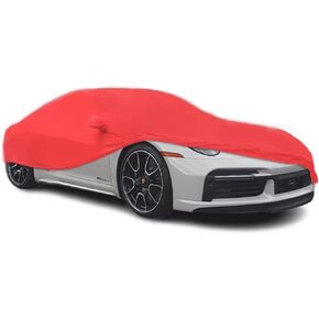 Custom Fit Indoor Full Car Cover Dust-Proof Protection Compatible with 2010-2023 Porsche 718 Cayman Boxster (Red)