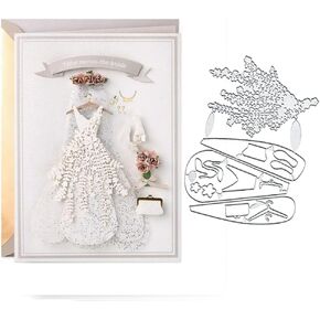 Wedding Invitation Cards Metal Die Cuts, Wedding Cards Metal Cutting Dies Cut Stencils Card Paper Craft DIY Template Metal Cutting Dies Album Embossing Paper Dies for Card Making Scrapbooking