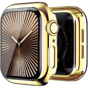 HANKN Case 40mm for Apple Watch Series 6 5 4 SE 40mm Tempered Glass Screen Protector Case Transparent Bumper Iwatch Cover (40mm, Clear)