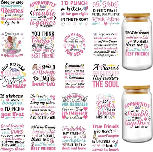AFRITEE UV DTF Cup Wraps - 20 Sheets Boho Funny Skeleton Uvdtf Tumbler Wrap for 16 oz Glass Mugs, Retro Transfer Stickers Decals for DIY Coffee Cups Crafts Creative Gifts in Saudi Arabia