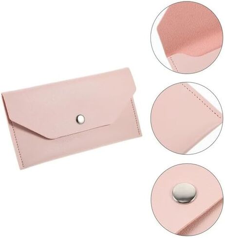 قطعة واحدة من محفظة المغلف الوردي من جلد البولي يوريثان، مغلف نقدي قابل لإعادة الاستخدام، محفظة لحامل النقود النقدية للنساء، اللوازم المكتبية، مظاريف البنك للنقود، مغلفات النقود والمصروفات، المنتجات المكتبية in Kuwait