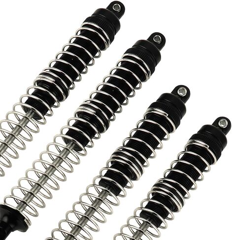 CNC Machined Front & Rear Metal Shocks Absorber Damper for Axial RBX10 Ryft 1/10 RC Crawler Car Upgrade Parts Accessories (Black) in Saudi Arabia