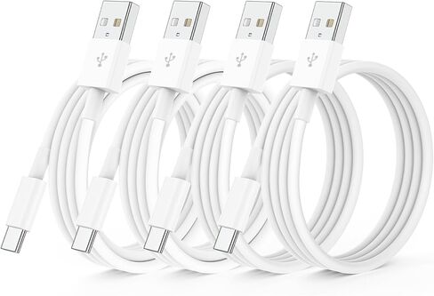 كابل Carplay لكابل شاحن السيارة iPhone 15/16، 4 حزم USB A إلى USB C لسلك Carplay USB C، iPhone 16/15/Plus/Pro Max، iPad Pro 12.9/11، Air 5th/4th Gen، Mini 6th Gen/ كيبل شحن السيارة 3 قدم in Kuwait