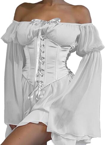 Satin Corset For Womens Lace Up Short Torso Versatile Elegant Party Vintage Bustier in Saudi Arabia