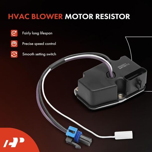 مقاوم محرك منفاخ HVAC الممتاز مع مجموعة أدوات تسخير الأسلاك المتوافقة مع مركبات شيفروليه وجي إم سي وأولدزموبيل - بليزر 1998-2002، جيمي 1998-2002، برافادا 1998-2001 - استبدال # 52474437 in Kuwait