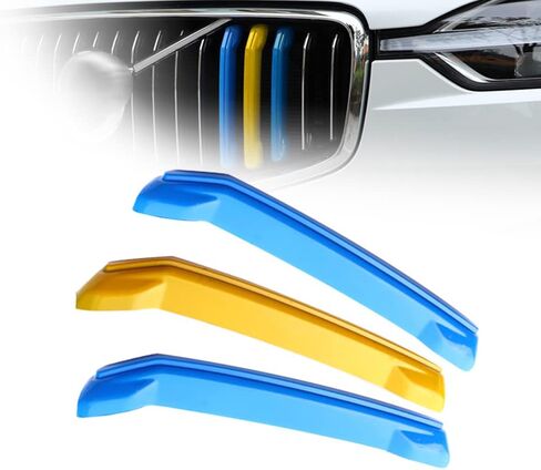 ontto Fit for Volvo XC60 2018-2021 Grille Insert Trims Strips Front Kidney Decorative Strip Grilles Color A in Saudi Arabia