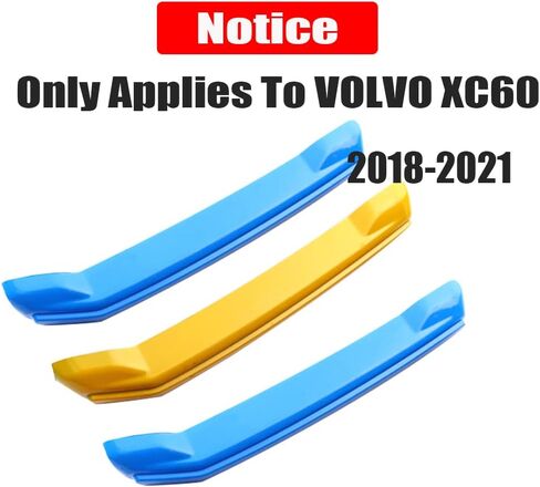 ontto Fit for Volvo XC60 2018-2021 Grille Insert Trims Strips Front Kidney Decorative Strip Grilles Color A in Saudi Arabia